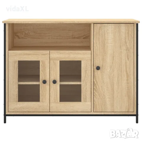 vidaXL Сайдборд, дъб сонома, 100x35x75 см, инженерно дърво, снимка 6 - Бюфети - 56148178