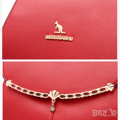 Дамска раница Renata Red, снимка 9 - Раници - 41479247