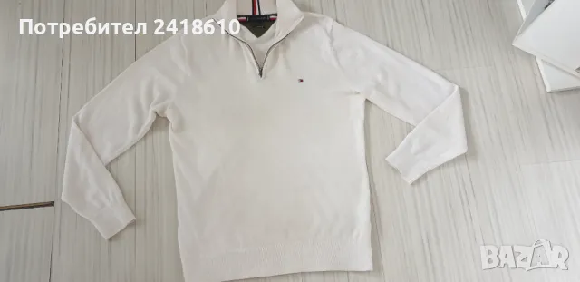 Tommy Hilfiger Cotton / Cashmere Half Zip Mens Size L ОРИГИНАЛ! Мъжка Жилетка с 3/4 цип!, снимка 12 - Пуловери - 49336763