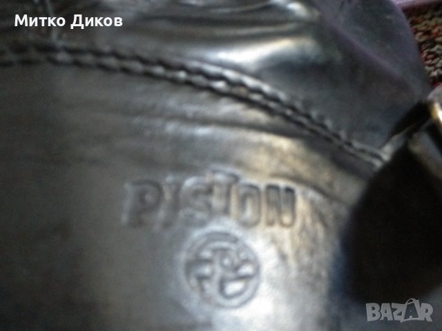 Piston маркови високи мотористки обувки отлични естествена кожа №44 стелка 285мм, снимка 7 - Мъжки ботуши - 42418481