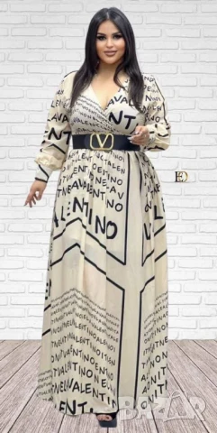 дълги рокли тип риза versace valentino garavani christian dior dolce gabbana louis vuitton , снимка 3 - Рокли - 50574326