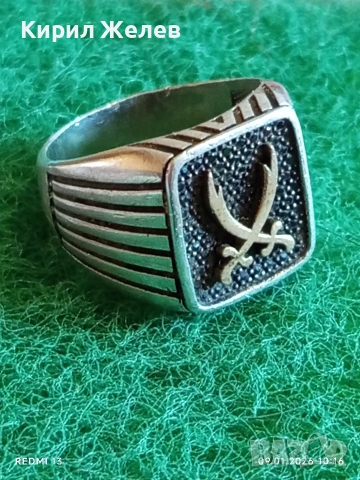 Сребърен пръстен изобразява меча Зулфикар майсторска ръчна изработка 52764, снимка 4 - Пръстени - 53040540