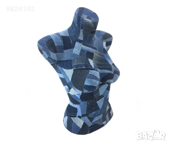 Уникален торс манекен дънков пачуърк, снимка 2 - Други - 48033215