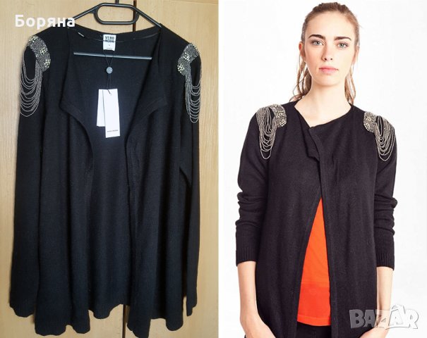 НАМАЛЕНА - VERO MODA нова жилетка ангора с камъни, снимка 1