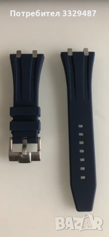 ПРОМО ЦЕНА Черна и Синя силиконова каишка за Audemars Piguet 26-27 мм
