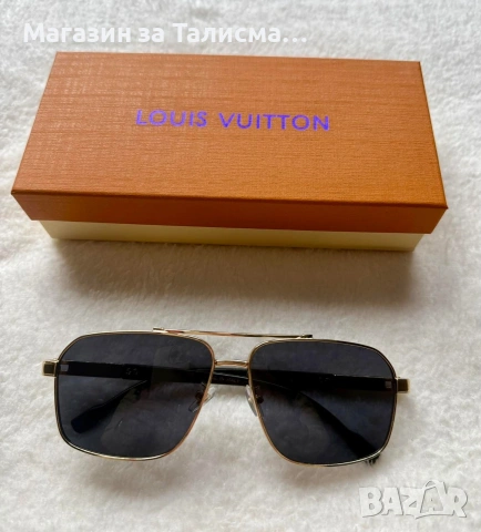 Слънчеви очила Louis Vuitton – метална рамка, с кутия и аксесоари, снимка 2 - Слънчеви и диоптрични очила - 53570442