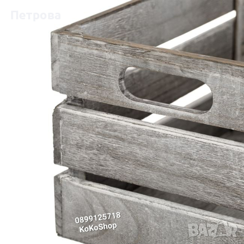 Декоративна щайга-30х20х17 см./сива декоративна щайга, снимка 3 - Декорация за дома - 44585970