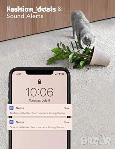 Нов 1080P HD Wi-Fi Монитор за Бебе с 360° Нощно Виждане 10м, снимка 8 - Друга електроника - 42728499