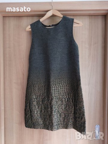 Patrizia Pepe - сива лъскава рокля, снимка 2 - Рокли - 41670854