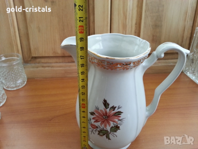 Стар български порцелан кана барок, снимка 2 - Антикварни и старинни предмети - 36051830