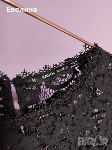 Черна рокля солей и дантела топ попадение за празник Karol Basic, снимка 6 - Рокли - 48273442
