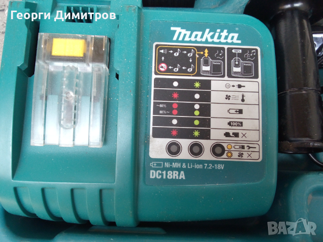 перфоратор Makita 28.8V ( 2х14.4V LXT) Li-Ion - SDS+ три функции, може  и зарядно и нови батерии, снимка 9 - Перфоратори - 29915408