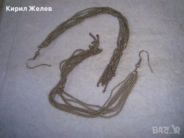 ВИНТИДЖ СРЕБРИСТИ ОБЕЦИ - ВЕРИЖКИ НЕЖНИ НЕРЪЖДАЕМИ ХЕНД-МЕЙД 4317, снимка 5 - Обеци - 36502511