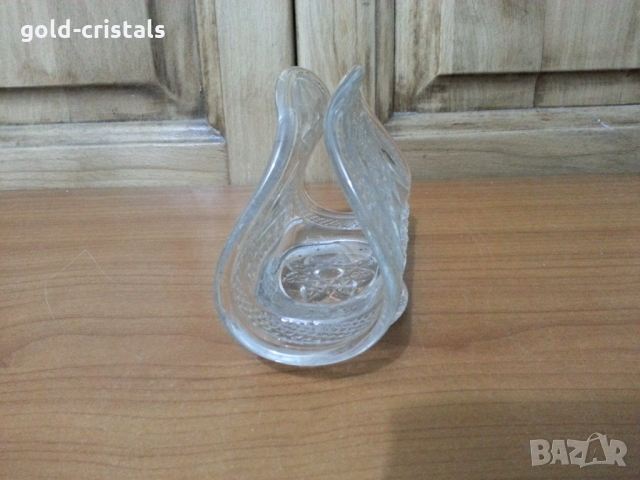 Ретро кристален салфетник, снимка 2 - Антикварни и старинни предмети - 36084298