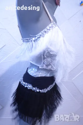 Черно и Бяло- детска рокля за спортни танци., снимка 8 - Рокли - 47368798