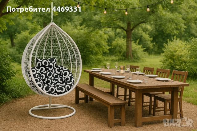 Градинска висяща люлка тип гнездо,яйце–Промоция!