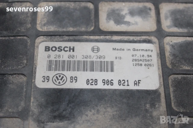 Компютър двигател Фолксваген Голф 3 комби 1.9 tdi 90hp VW Golf 3  0281001308  028906021AF, снимка 3 - Части - 50855013