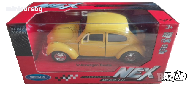 1:34 Метални колички: Volkswagen Beetle - Welly, снимка 5 - Колекции - 44614733