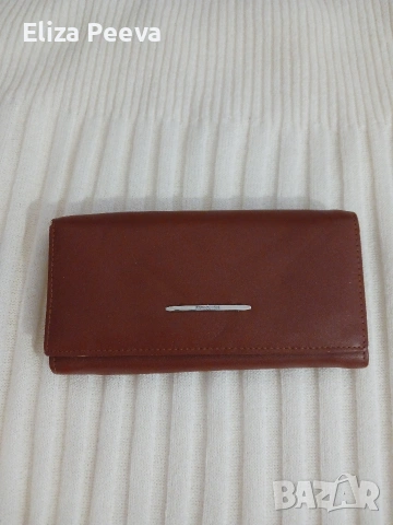 Кожено кафяво портмоне, снимка 5 - Портфейли, портмонета - 53222277