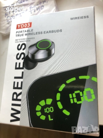 Продавам портативни безжични слушалки нови.