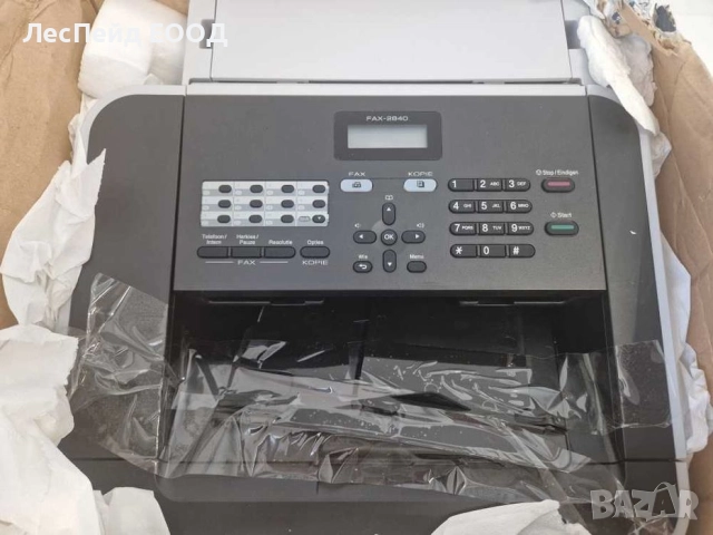 Brother FAX-2840 факсапарат Лазерен 33,6 Кбит/с A4 Черен, Сив, снимка 2 - Принтери, копири, скенери - 51929472