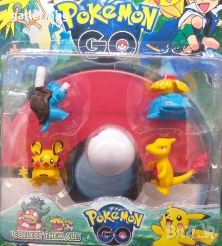 Комплект с фигурки на Покемон, Пикачу (Pokemon, Pikachu), снимка 1 - Фигурки - 44309381