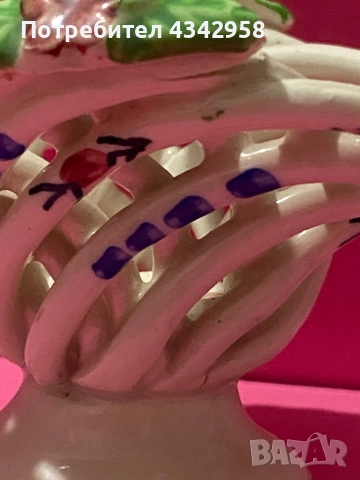 Порцеланова кошница. Испания.1960 г., снимка 4 - Антикварни и старинни предмети - 52514611