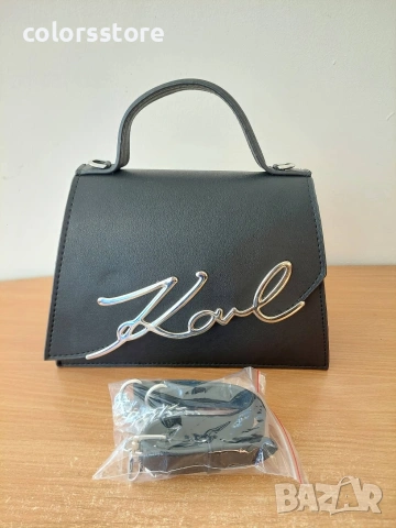 Черна чанта Karl Lagerfeld/SG71n, снимка 3 - Чанти - 53841202