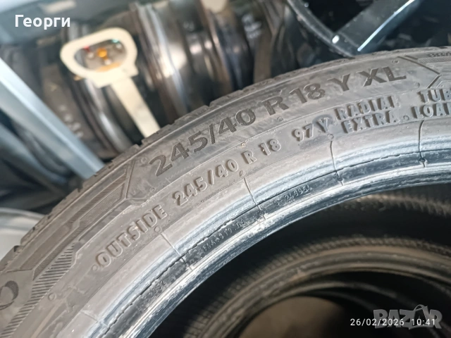 2бр.летни гуми 245/40/18 Barum, снимка 9 - Гуми и джанти - 53643376