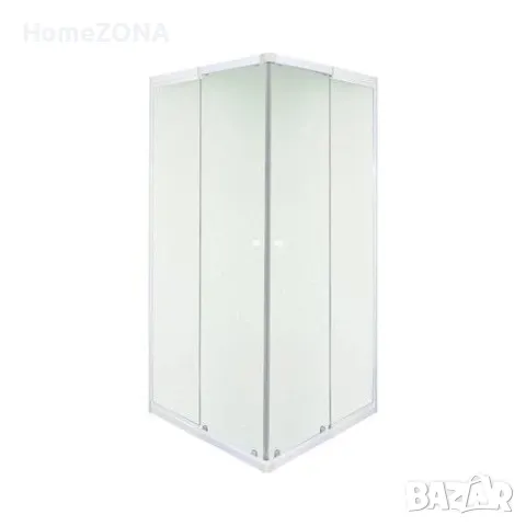Квадратна регулируема душ кабина, 80-90х80-90х190 см, матирано стъкло