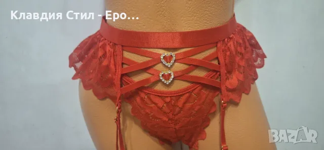 Секси комплект червено дамско бельо , снимка 2 - Бельо - 56011575