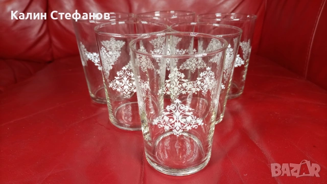 Тънкостенни руски стакани за чай от едно време, снимка 4 - Чаши - 53699281