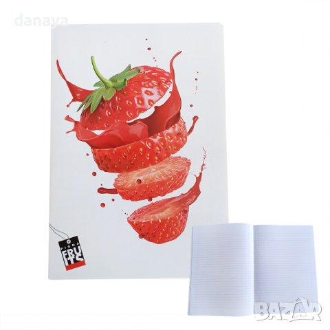 3877 Тетрадка Fruits, А4, широки редове, Офсет, 42 листа