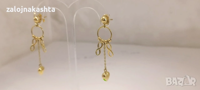 Нови-Златни обеци-2,20гр/14кр, снимка 2 - Обеци - 53190476