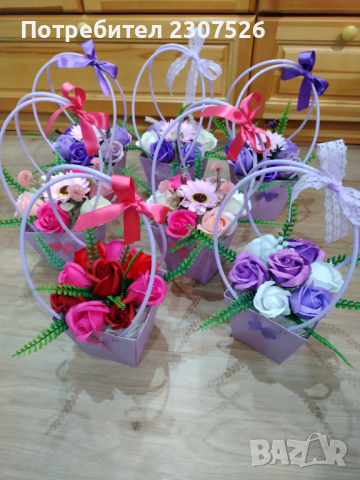 Сапунени цветя , снимка 5 - Изкуствени цветя - 44767458