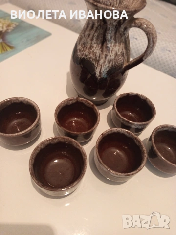 българска керамика сервиз., снимка 6 - Антикварни и старинни предмети - 53142127