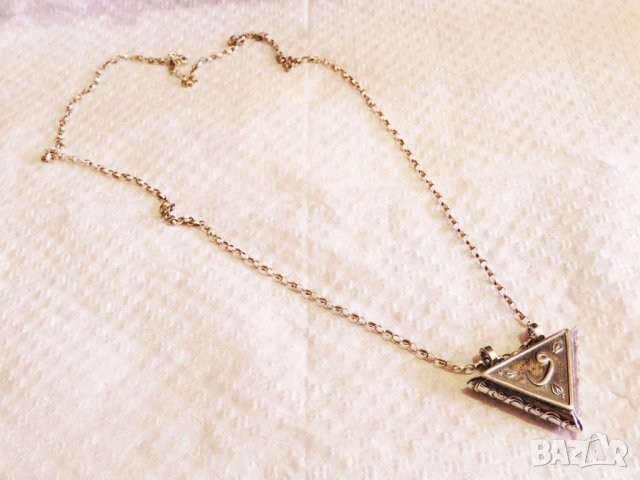 сребърен синджир със старинна сребърна отваряща се османска,турска, муска, накит, амулет сребро, снимка 6 - Колиета, медальони, синджири - 35865241