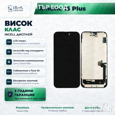Дисплей за iPhone 15 Plus — incell, висок клас