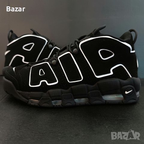 Nike Air More Uptempo Black Мъжки Кецове Маратонки Размер 44 Номер 28см Черни Обувки , снимка 1