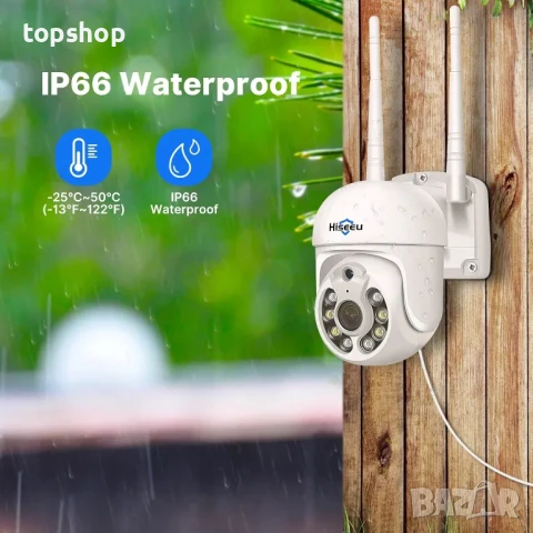 НОВА, пусната за тест, Hiseeu PTZ + 3TB 5MP безжична СОТ система с 12" монитор, 10-канална..., снимка 7 - Комплекти за видеонаблюдение - 50495043