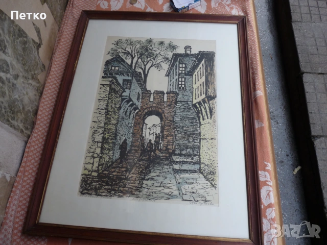 Стара картина  Сузи Аронова  69 / 55 см  , снимка 14 - Антикварни и старинни предмети - 53397399