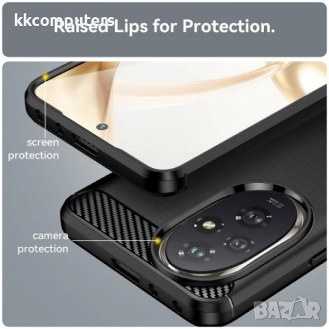 Honor 200 5G Удароустойчив Carbon Fiber Калъф и Протектор, снимка 7 - Калъфи, кейсове - 52837980