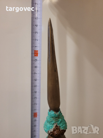 Масивна висока 75 см бронзова статуетка , снимка 2 - Статуетки - 44739230