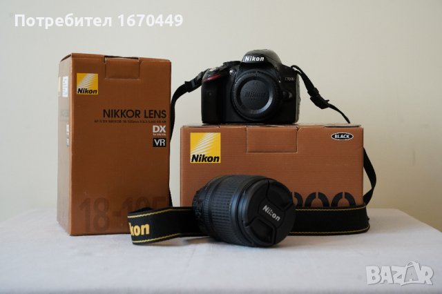 Фотоапарат DSLR Nikon D3200 + обектив Nikkor 18-105, снимка 4 - Фотоапарати - 39527756