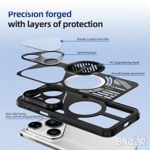 ABEEL Huawei Pura 80 Ultra Магнитен Кейс [Протектор в Комплекта] | Алуминиева Сплав | N52 магнитен п, снимка 11 - Калъфи, кейсове - 51962679