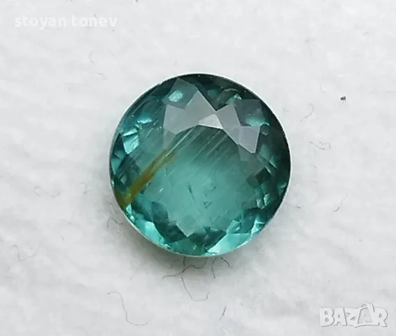 Рядък син Параиба турмалин с кръгла форма - 1.29кт.! Сертифициран! Нов!, снимка 5 - Други - 47167949