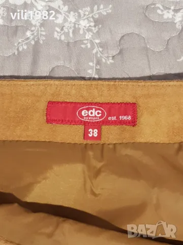Дамска асиметрична кожена пола EDC by Esprit Естествена кожа, снимка 5 - Поли - 49759230