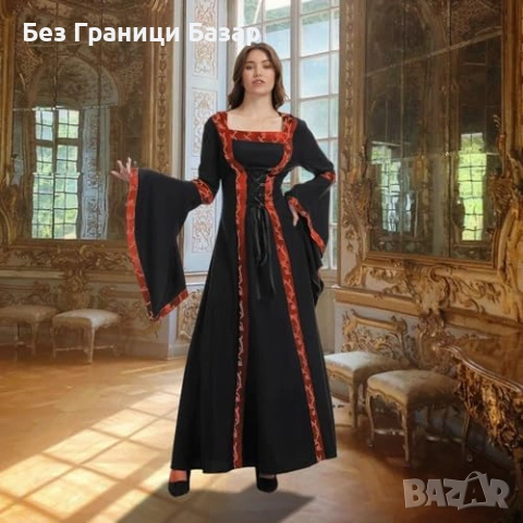 Нов костюм Средновековна дамска рокля ренесанс косплей викториански стил, снимка 4 - Други - 53526778