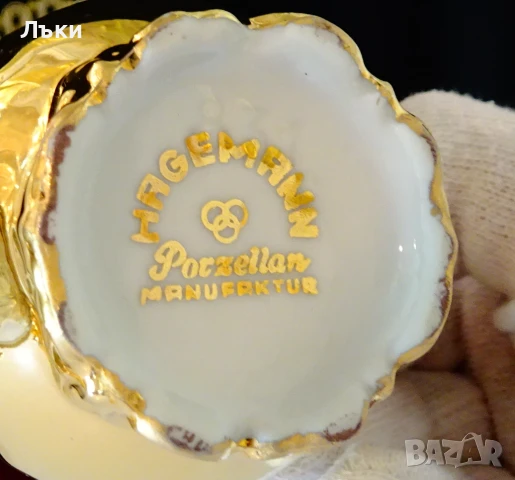 Каничка баварски порцелан,чисто злато,барок. , снимка 6 - Антикварни и старинни предмети - 51172024