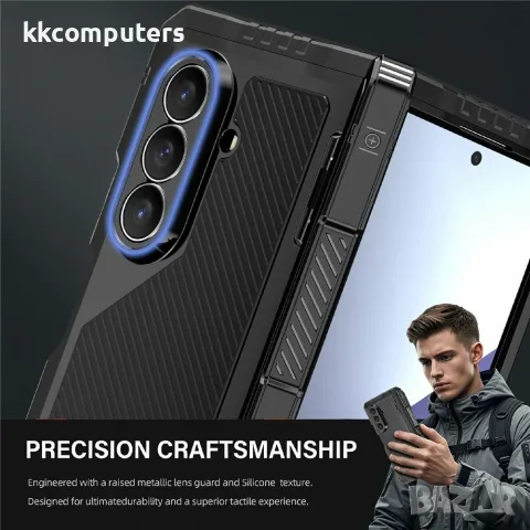 За Samsung Galaxy Z Fold8 Ultra Алуминиев Силиконов Калъф със Скрита Стойка и PET Скрийн Протектор –, снимка 12 - Калъфи, кейсове - 55911600